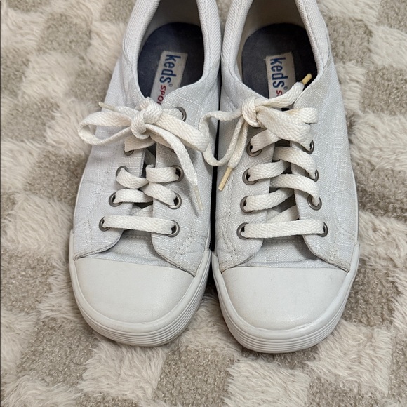 Keds Classic White Lace-Up Sneakers - Picture 1 of 4